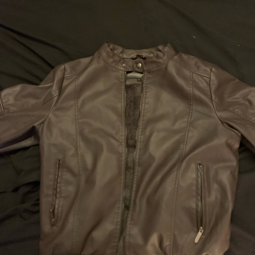 Brown american breed leath jacket